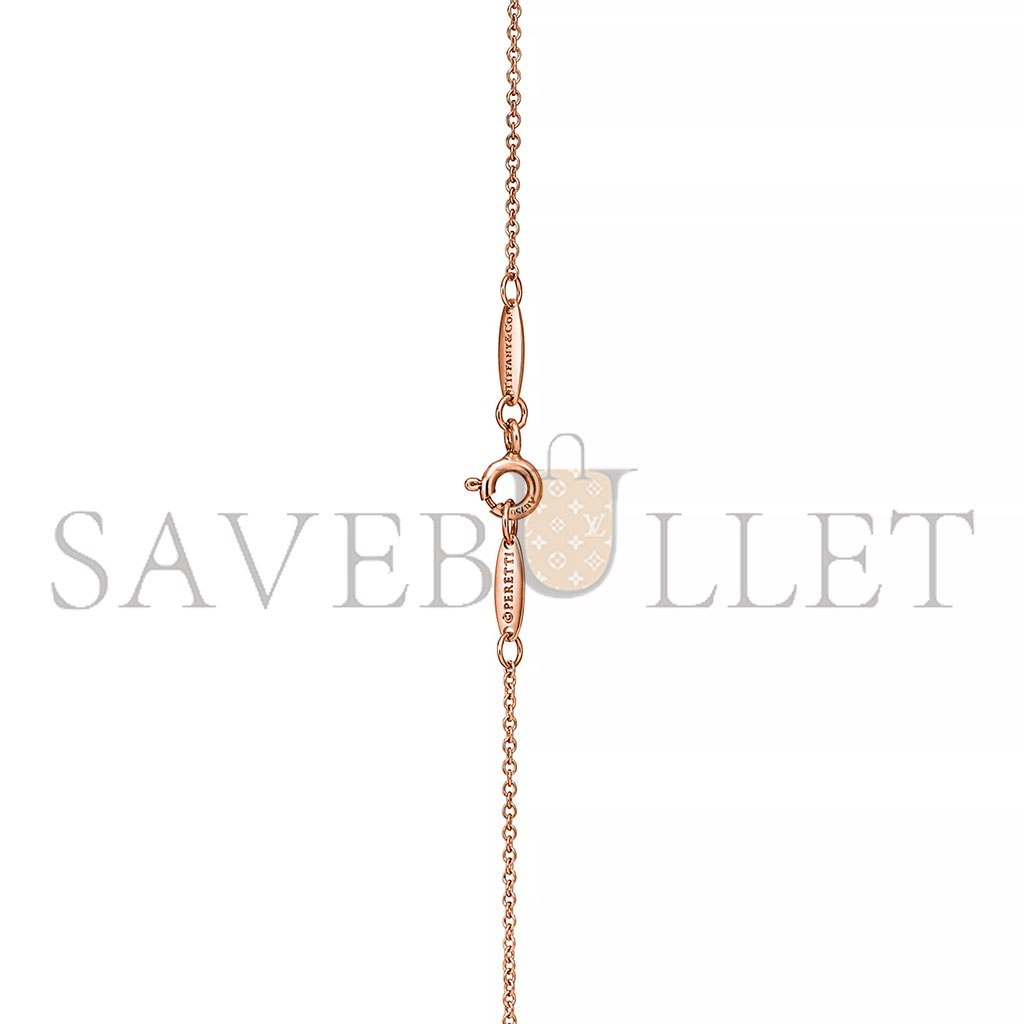 TIFFANY ELSA PERETTI® OPEN HEART PENDANT IN 18K ROSE GOLD WITH DIAMONDS 68113660